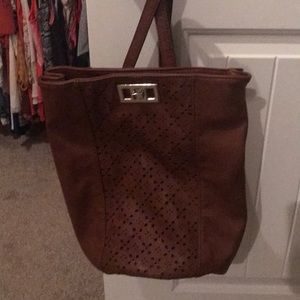 Unique brown small backpack